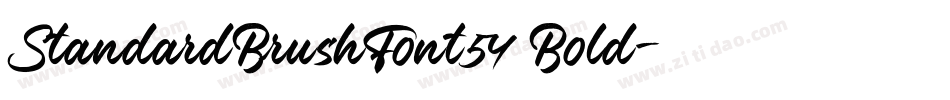 StandardBrushFont54 Bold字体转换